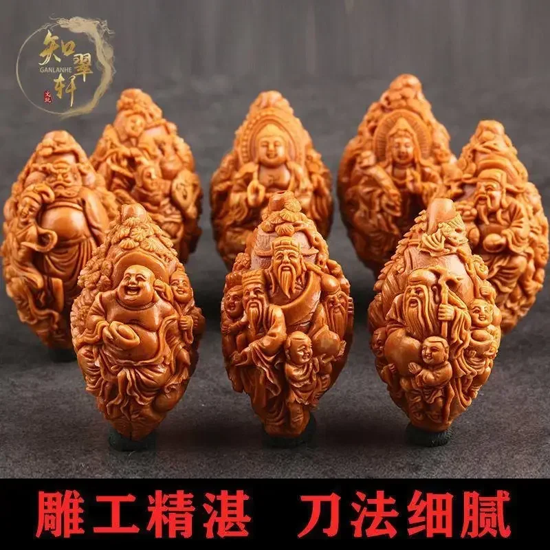 Резная вручную старые материалы небесно-Земляная Олива орех браслет мужские и