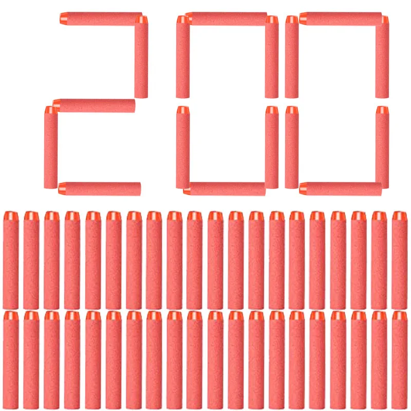 

200/400PCS Electric Manual Soft Bullet Gun Foam Sponge EVA Bullet Tip 7.2CM Toy Gun Accessories Suitable for Nerf Series