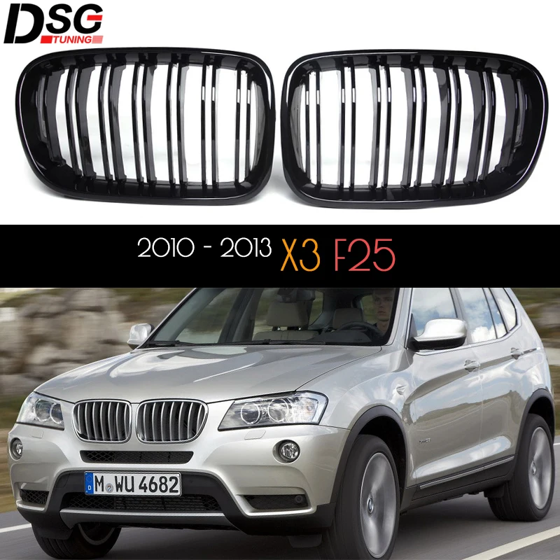 

Передний бампер F25 для BMW X3 2010-2013, черный глянцевый АБС-пластик