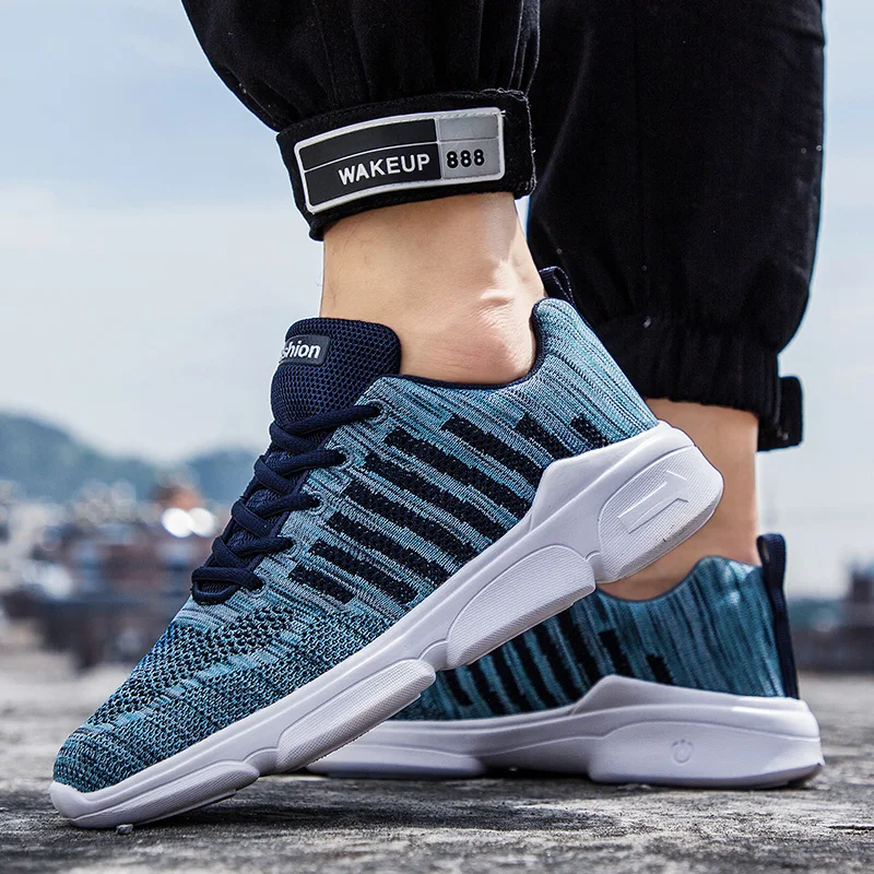 New Blue Running Shoes Men Comfortable Breathable Sports Men Shoes Lightweight Mesh Men's Sneakers Big Size 48 Athletic Sneakers