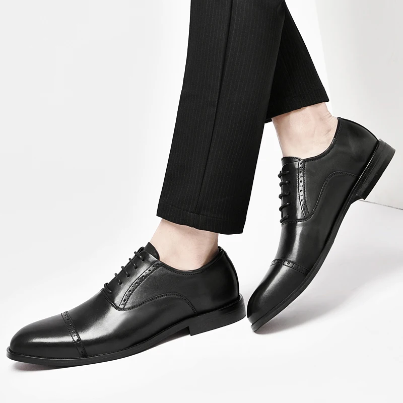 

Italian Luxury Genuine Leather Casual Shoes Men's Lace Up Oxford Shoes Wedding Shoes Office Men's Dress Shoes Large