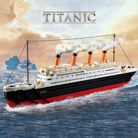 new 1021pcs 65cm movie titanic cruise boat ship city model building kits blocks bricks figures diy toys for children kid gift