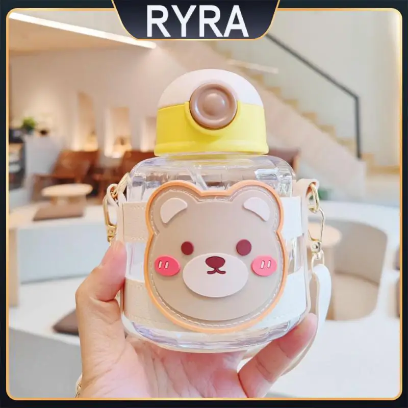 

Детские бутылки для воды большой емкости, герметичная чашка для воды 600, семейная чашка для детей, девочек с соломинкой, милый мультяшный