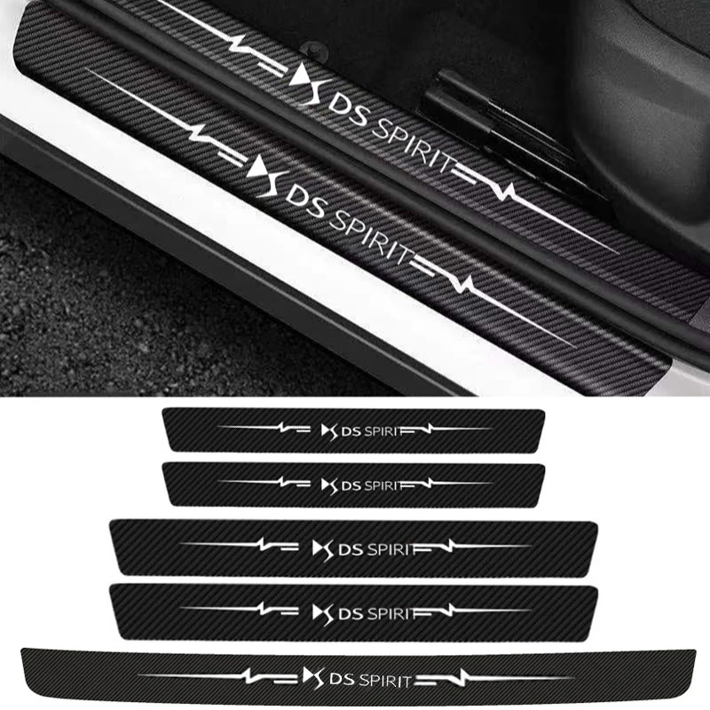 

Защитная Наклейка на порог двери автомобиля из углеродного волокна для Citroen маркировка "DS SPIRIT" DS DS6 DS3 DS4 DS4S DS5 DS7 Berlingo C1 C2 C3