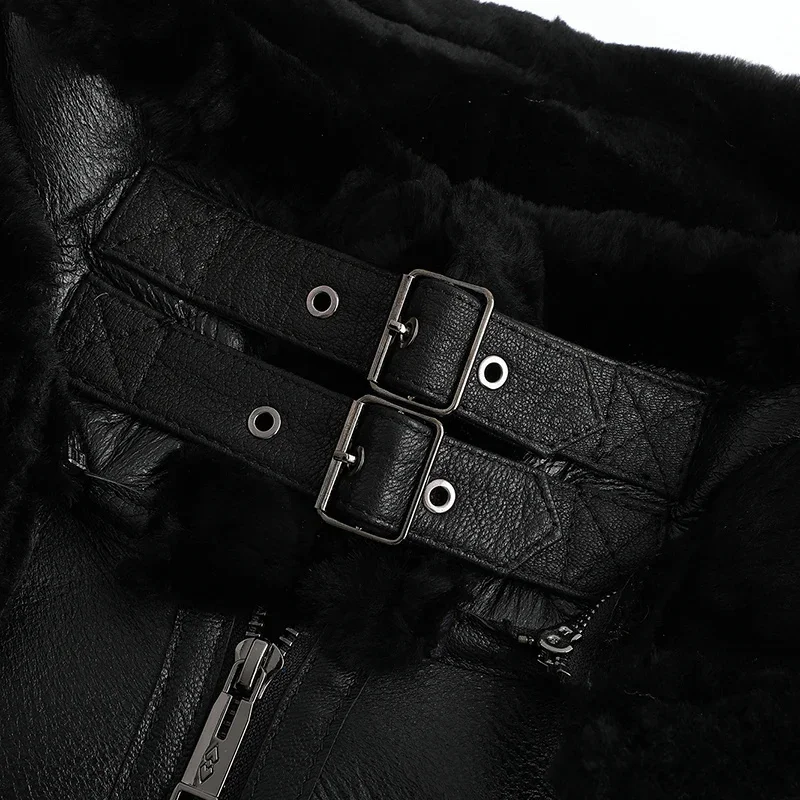 Мужская зимняя куртка из натуральной овечьей кожи