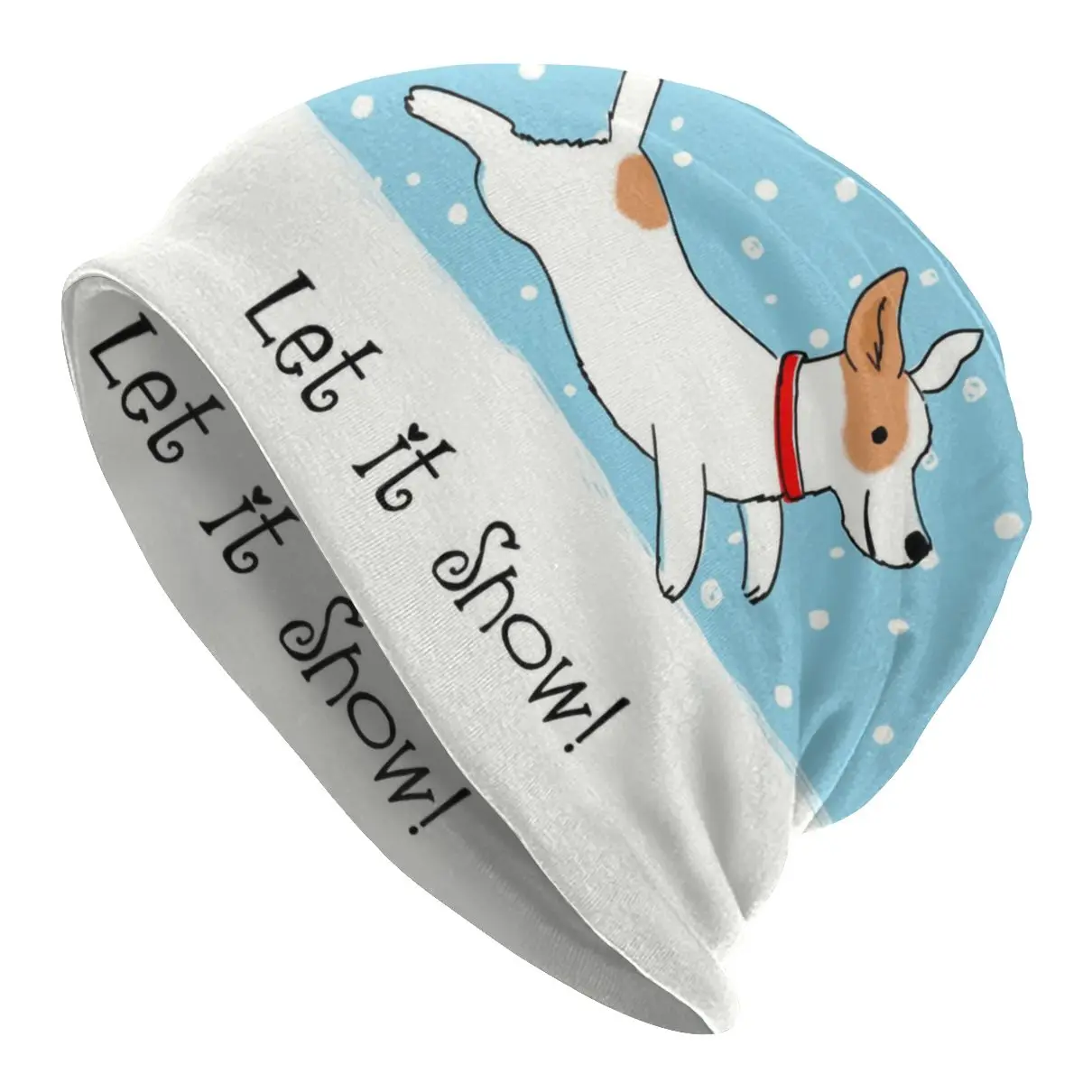 

Jack Russell Terrier Puppy Skullies Beanies Caps Winter Warm Women Men Knitting Hat Unisex Adult Snow Dog Holiday Bonnet Hats