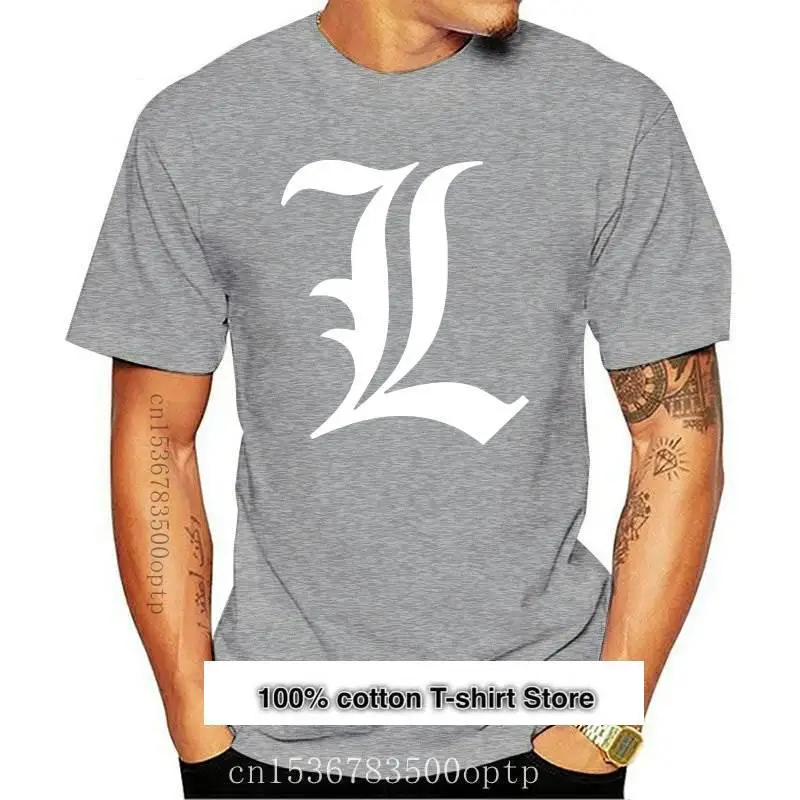 

L Death Note-Camiseta Popular sin etiqueta para hombre, camisetas de algodón, 4XL, 5XL, camiseta de moda para hombre