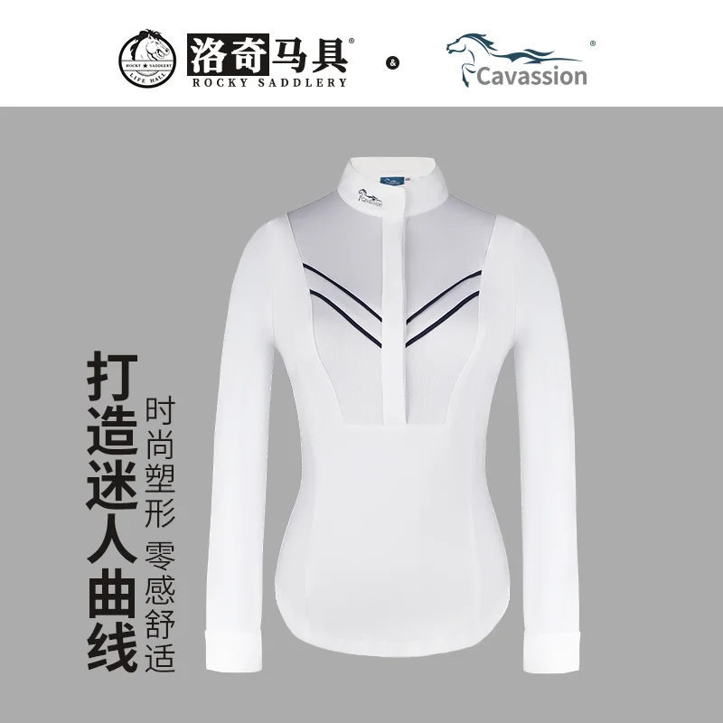 Cavassion Riding Cloth Long sleeve rider shirt white color child riding horse cloth female equestrian cloth