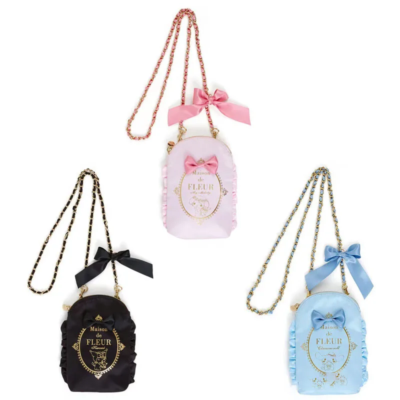 

Kawaii Sanrio My Melody Kuromi Cartoon Anime Storage Bag Coin Purse Mobile Phone Bag Cute Sweet Princess Style Fashion Shoulder