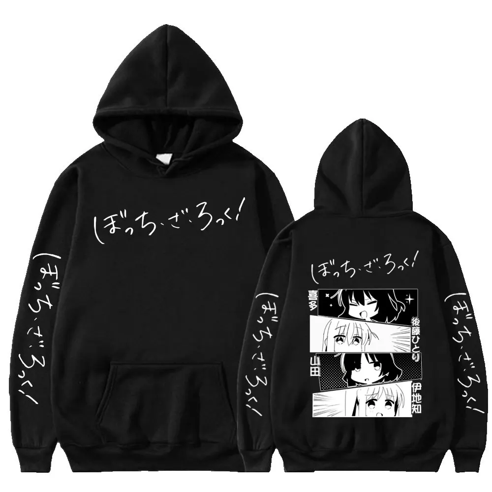 

Толстовки с аниме Bocchi The Rock для мужчин и женщин, Свитшот Hitori готоh Yamada Ryo Kita Ikuyo Ijichi Nijika, уличный пуловер Y2k, одежда