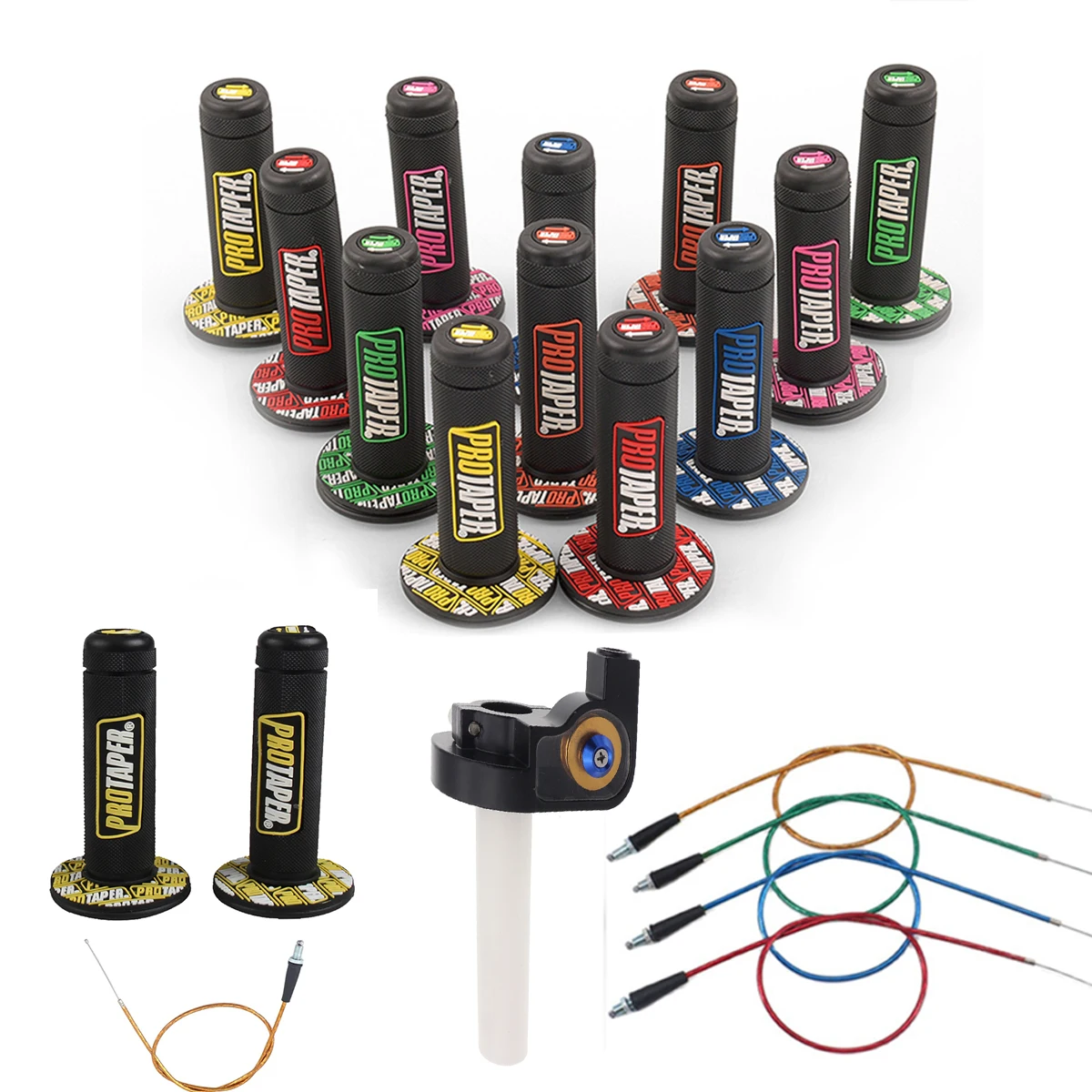 

Grips With 1/4 Quick Turn Throttle Settle 1200MM Motorcycle Throttle Cable For PRO TAPER Handlebar Dirt Pit Bike Motocross Part