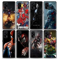 spiderman iron man marvel phone case for oppo realme 8i 8 9 7 6 pro 9i 7i 5i xt 5g cases soft silicone cover realme 8pro 8i