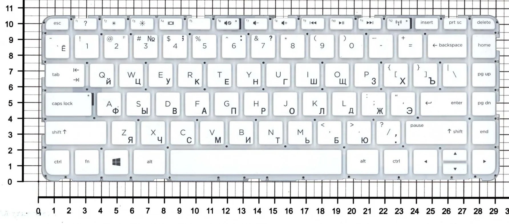 Клавиатура для HP Pavilion SleekBook 240 G2 белая без рамки (Версия 1)