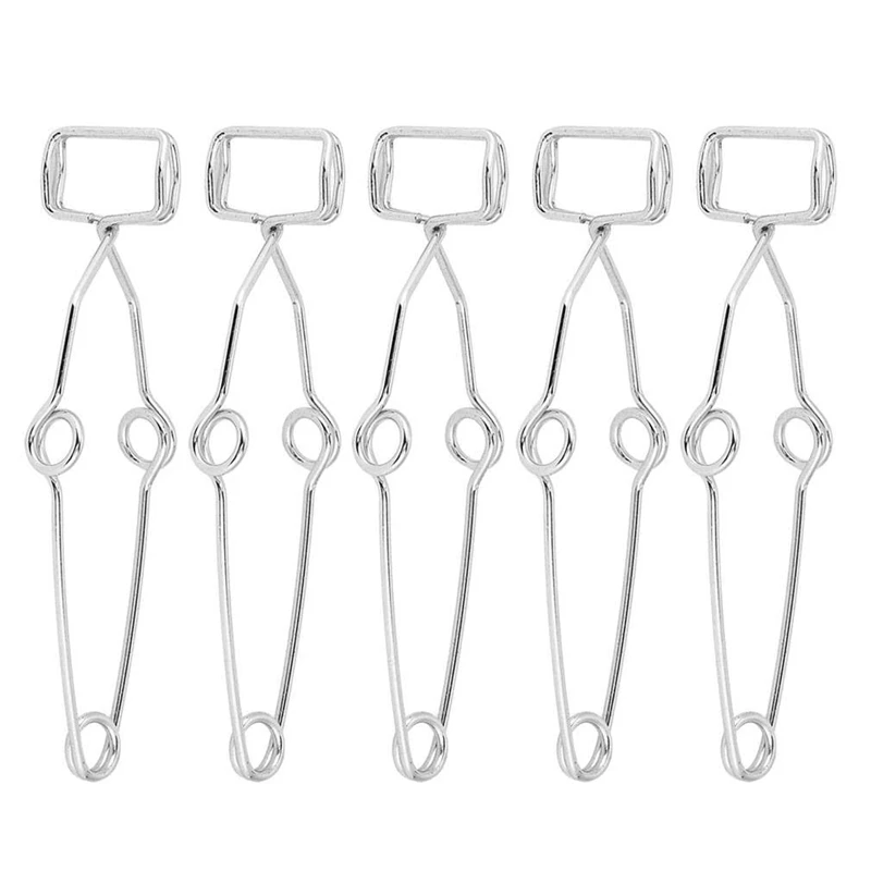 

HOT SALE Test Tube Clamp 5 PCS Laboratory Test Tube Steel Clip Tool Glass Tube Holder Clip For Lab Glass Test Tube