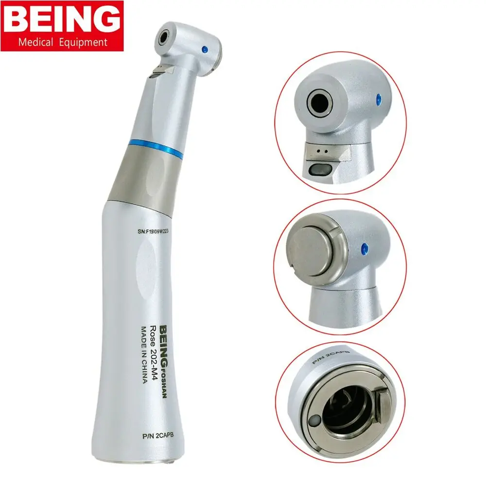 BEING Dental 1:1 Low Speed Handpiece Contra Angle Latch Bur Push Button 202CAPB
