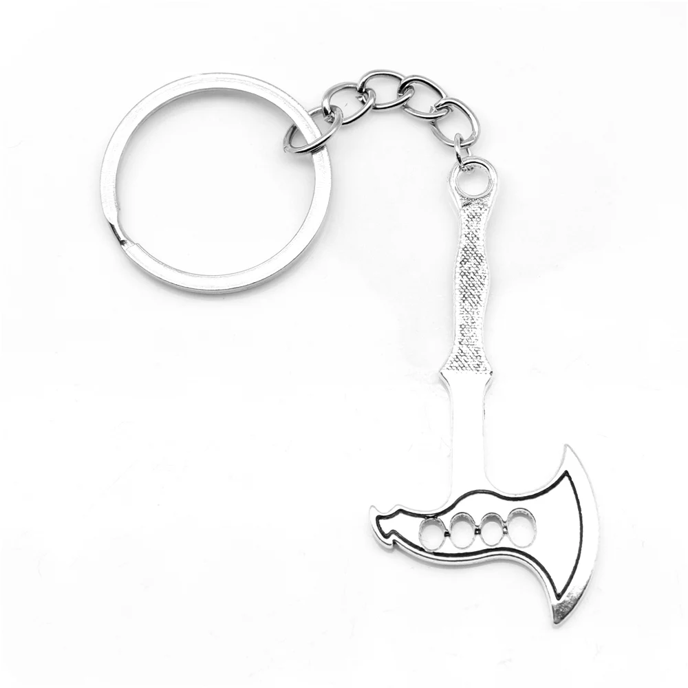 

1 шт. античный серебряный цвет 28x60 мм Ax Keychain Ручные ювелирные изделия Diy