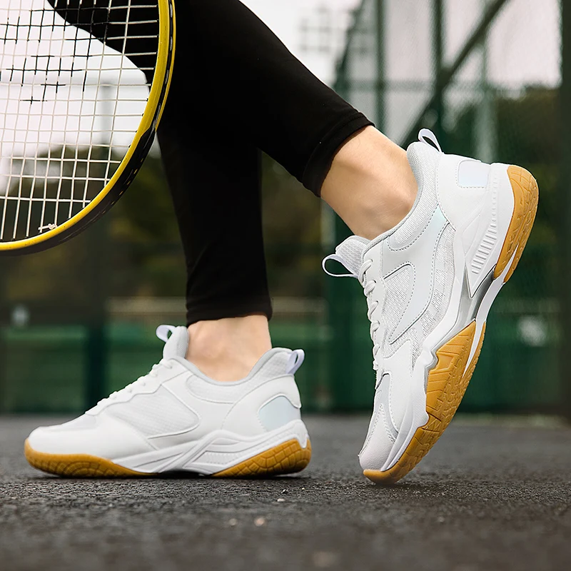 Professional Unisex Badminton Shoes Men's Training Wear-resistant Tennis Shoes Hard Ground Men's Non-slip Badminton Sneakers