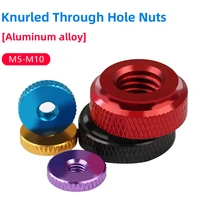 m5 m6 m8 m10 national standard through hole step t type hand screw nut camera tripod color knurled round nut cap aluminum alloy