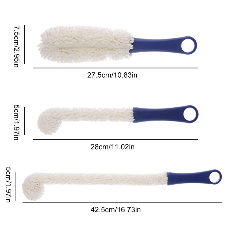 3 шт. гибкая щетка для бутылок из пены чистки бокалов очков Прямая поставка