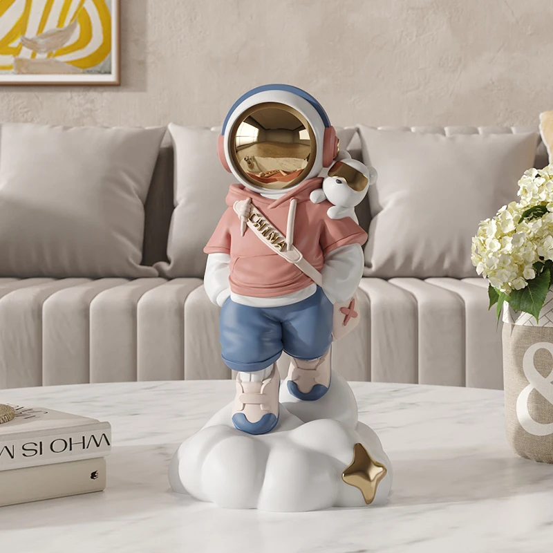 

Креативный астронавт в скандинавском стиле, украшение из смолы, кавайные аксессуары из смолы для гостиной, домашний декор, подарок для парн...