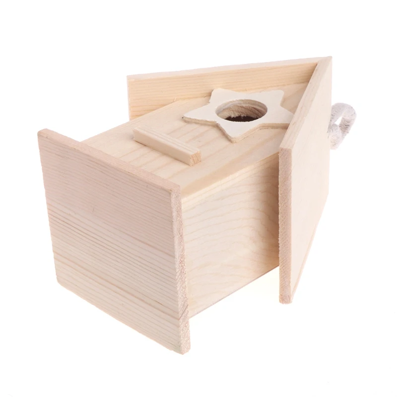 Creative Wooden Hummingbird House With Hanging Rope Home Gardening 6 Decoration Bird's Small Hot Nest Diy Types Wall-Mounted 2