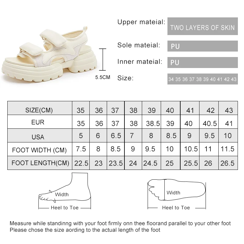 AIYUQI Sandals Women Platform 2023 New Fashion Sneakers Women Summer Sandals Casual Beach Women's Sandals