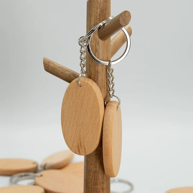 100 шт. деревянный брелок для ключей женщин