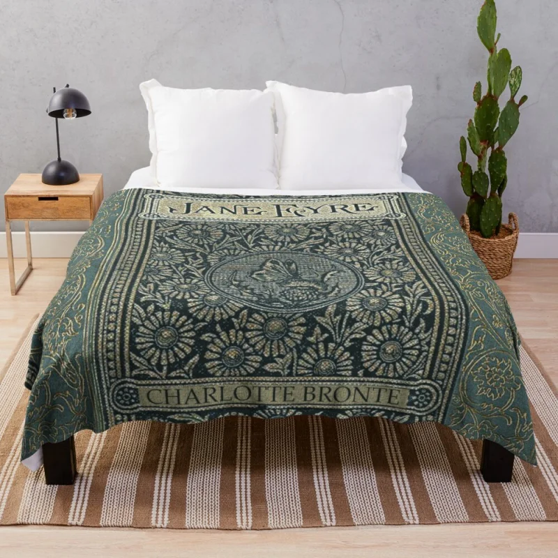 

Jane Eyre Old Book Cover Design Throw Blanket Microfiber giant sofa blanket plush queen size blanket