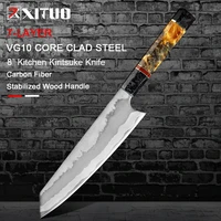xituo japanese 7 layer composite steel kiritsuke knife vg10 steel core professional damascus chef gyuto knife octagonal handle