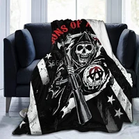 sons of anarchy blanket flannel throw blanket soft lightweight winter fuzzy bed blanket for couch sofa bedroom