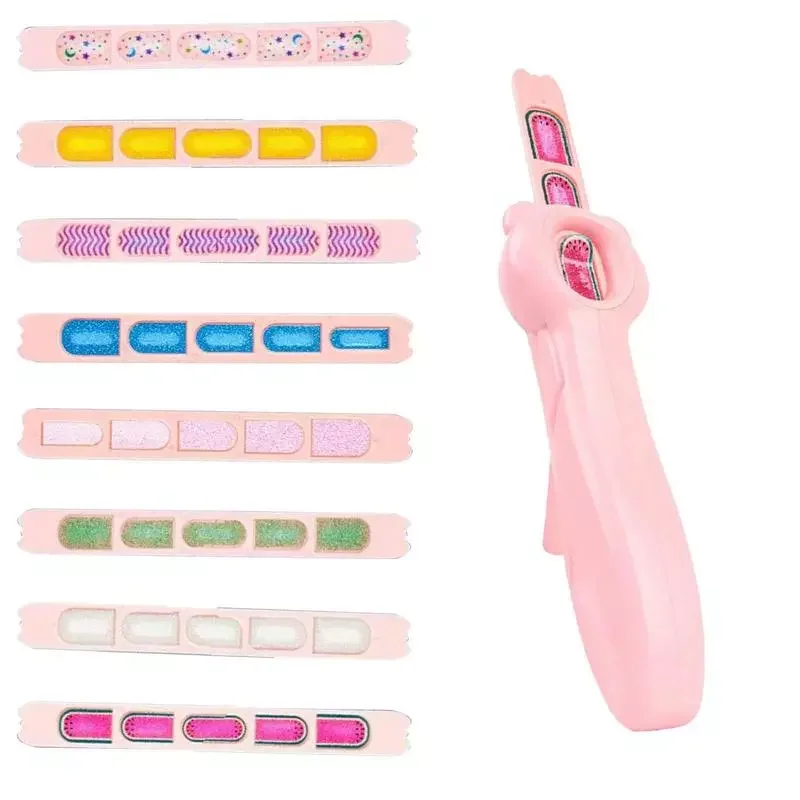 

NEW2023 Nail Printer Machine Creative Nail Kit For Girls Kids Nails Printer Toy With 4 Patterns To Decorate Nails Polish Your Na