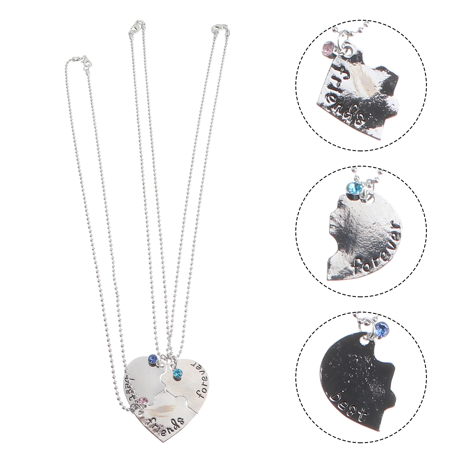 

Necklace Puzzle Friendship Heart Pendant Best Shape Necklaces Friend Friends Forever Bff Matching Stitching Jigsaw Engraved Set