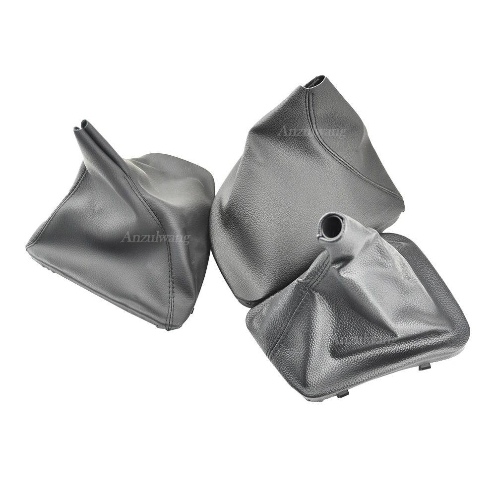 Черные кожаные автомобильные аксессуары рычаг переключения передач ручка чехол