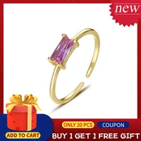 ring sets for women 925 sterling silver ring rainbow zircon adjustable dainty gold plated jewelry anillos mujer bague anillo