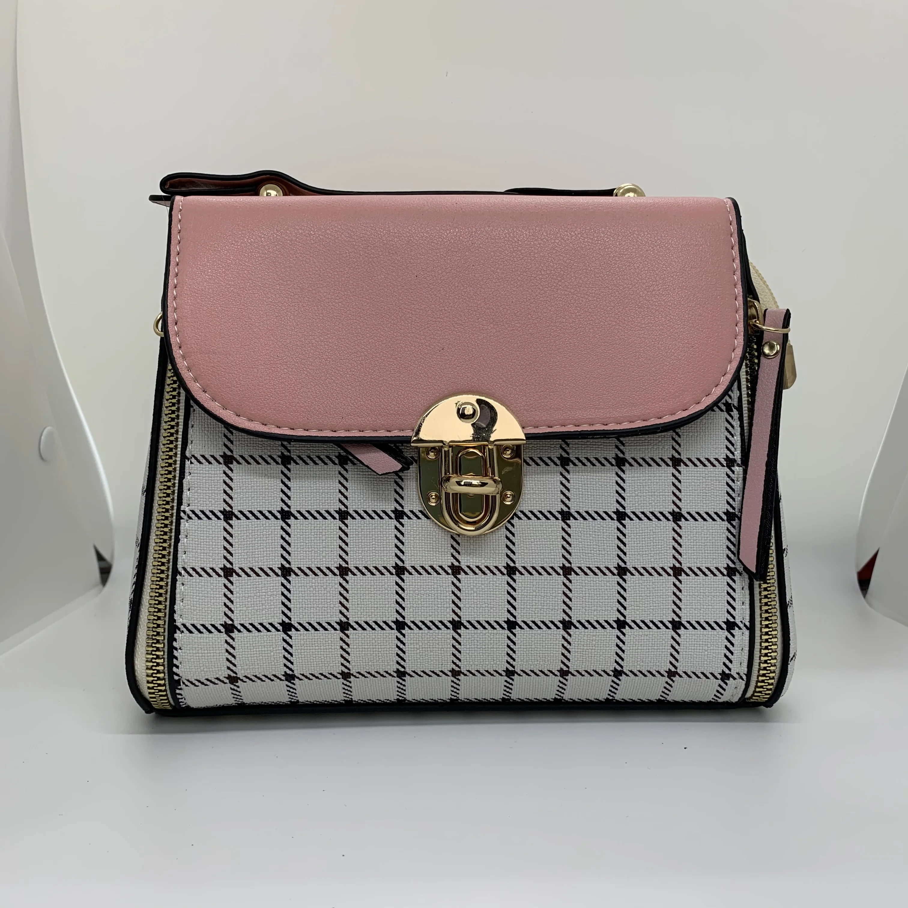 Корейская модная клетчатая женская сумка через плечо Диагональная Сумка Baoge 22x12x17