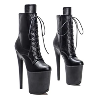leecabe matte pu 20cm8inch womens platform sandals party high heels shoes pole dancing boot