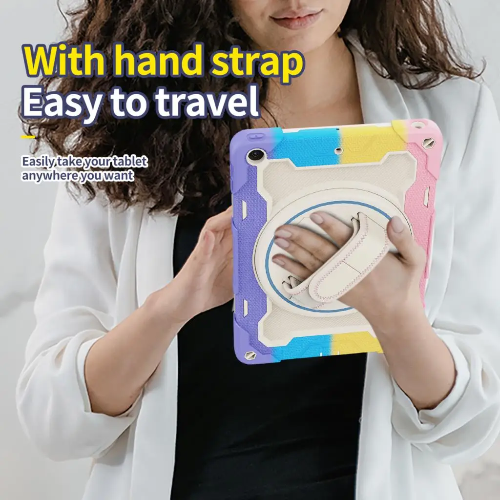 Сверхмощный бронированный чехол для iPad 10 2 2021 9 2020 8 2019 7th A2602 A2603 A2605 Чехол с ручной