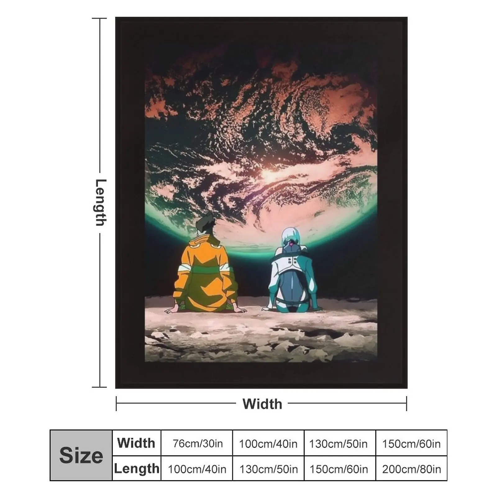 Киберпанк Edgerunners Дэвид и Люси полнолуние пледы мягкие кровати гигантские