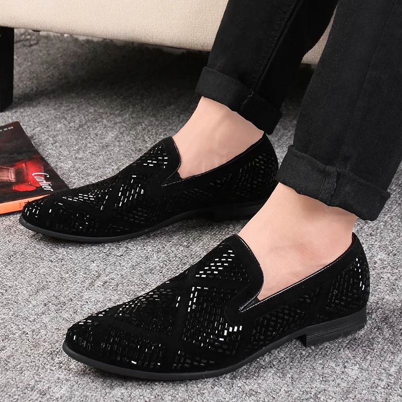 

New Men Business Dress Shoes Luxury Brand Slip On Formal Shoes Black Leather Oxfords Footwear High Quality Men Loafers Mocassins