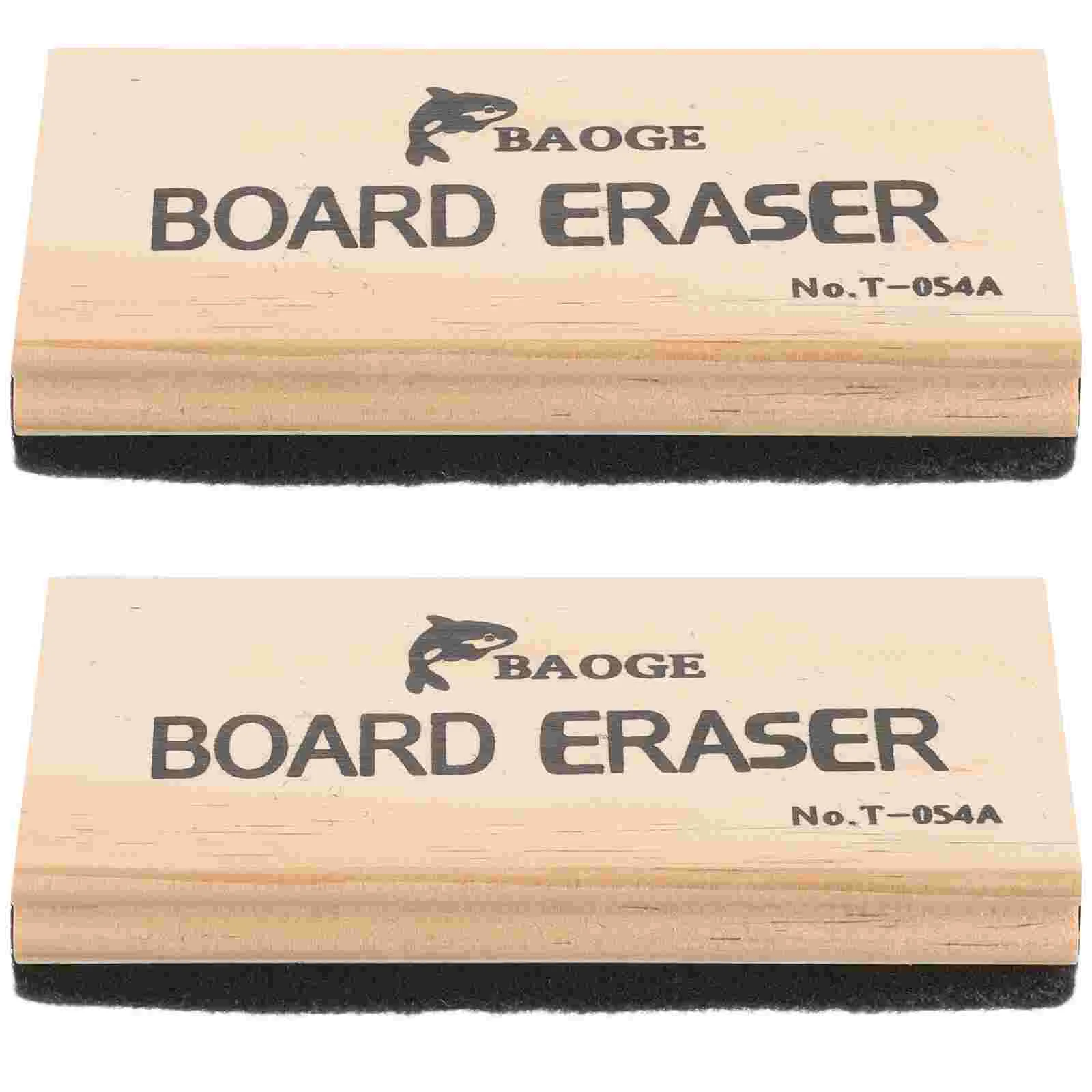 

2Pcs Chalkboard Eraser Wooden Felt Campus Style Eraser Dustless Wood Blackboard Cleaner Dry Eraser for Classroom Office gadgets