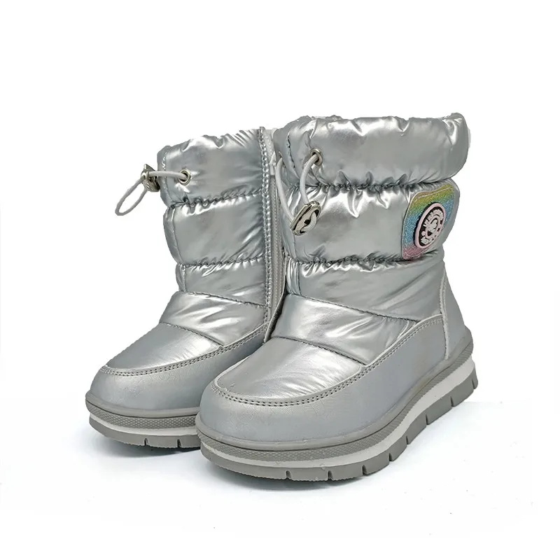 

Super quality 1pair Non-slip Snow Boots Wool Ski Boots waterproof children Kid Girl Winter warm shoes ,-30 degrees
