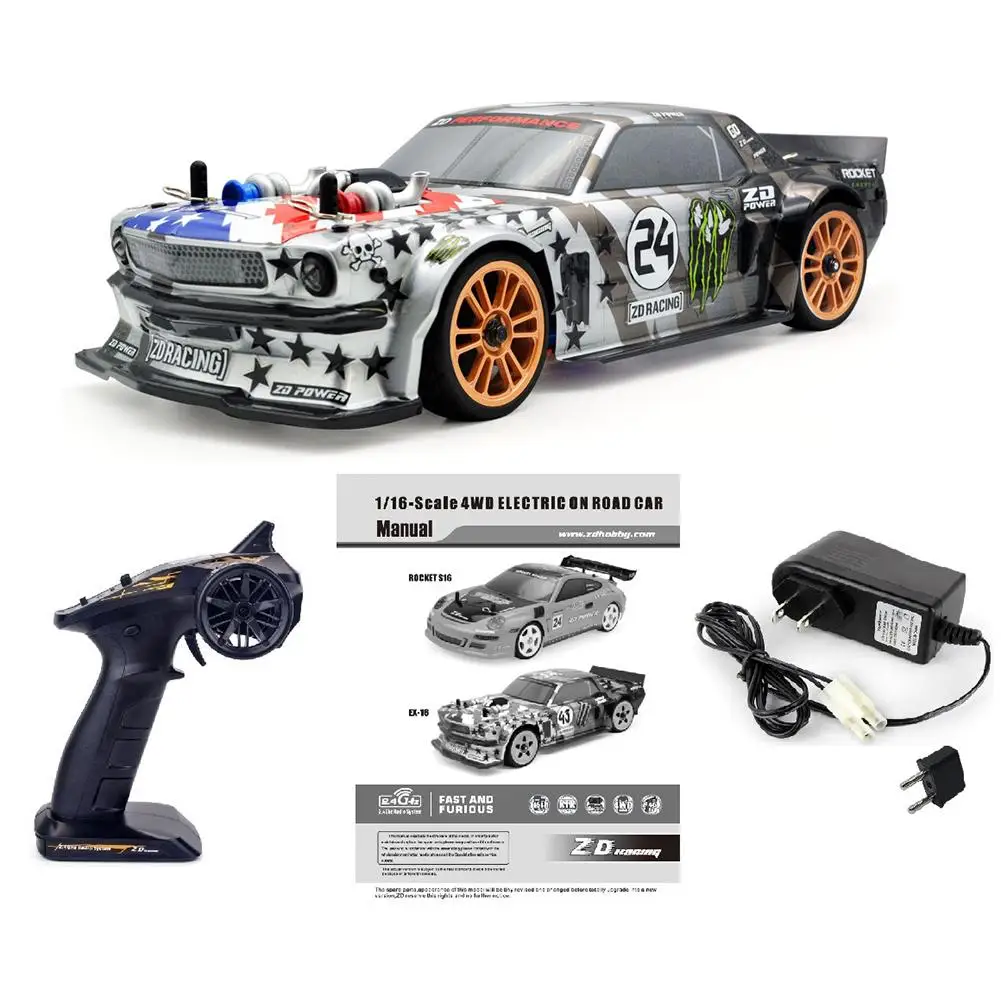 

ZD Racing EX16 03 RTR 1/16 2.4G 4WD 30km/h Fast Brushed RC Car Tourning Vehicles On Road Drift Models - Grey