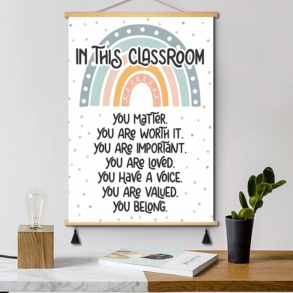 Художественный принт Affirmations подвесные картины из цельного дерева настенное