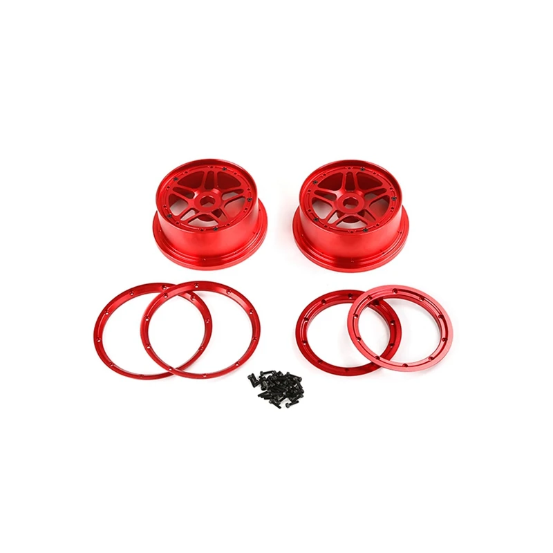 

CNC Metal Five Star Wheel Hub With Beadlock Wheel Rim Kit For 1/5 Losi 5Ive T ROFUN ROVAN LT Kingmotorx2 Rc Parts