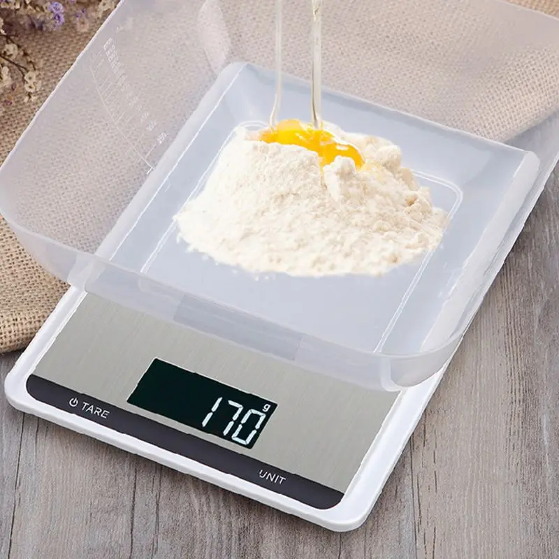 

Multi Function Stainless Steel Digital Kitchen Scale 10000g/1g High Precision Measurement Electronic LCD Backlight Display 367D