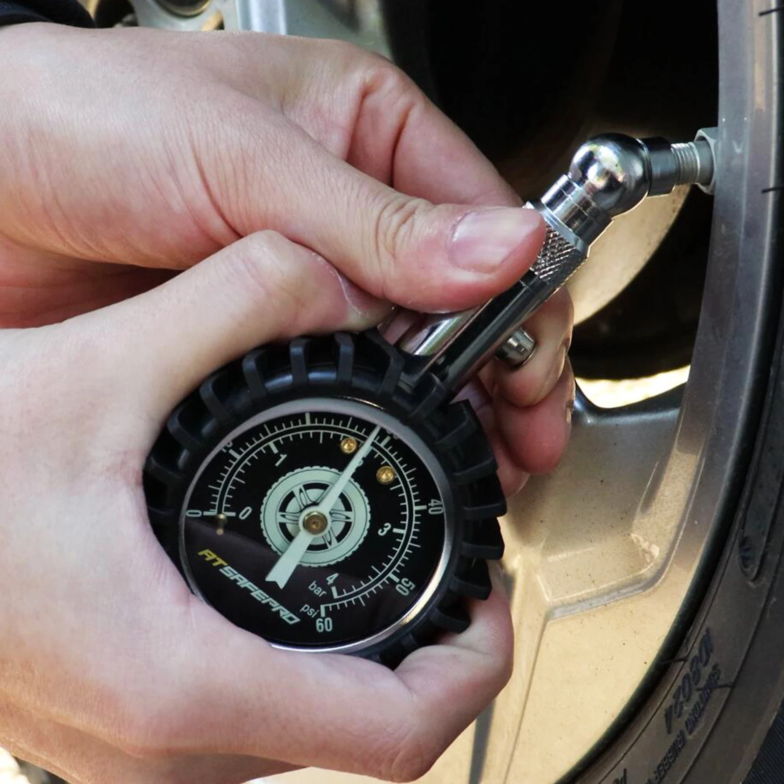 Купить ATsafepro манометр для шин Датчик измеритель давления шин давления в шинах, манометр для шин точный манометр автомобильный измеритель давления ...