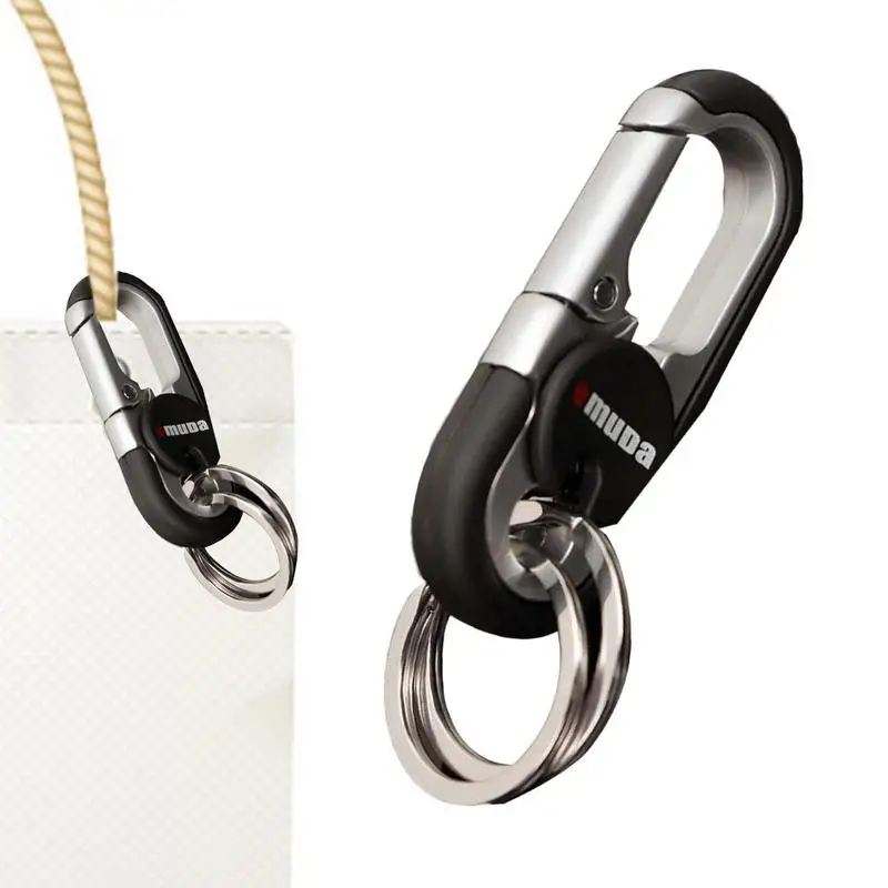 

Key Carabiner Removable 2 Ring Zinc Alloy Car Key Chain Easy Disassemble Durable Key Hanging Supplies For Car Keys Pendants Home