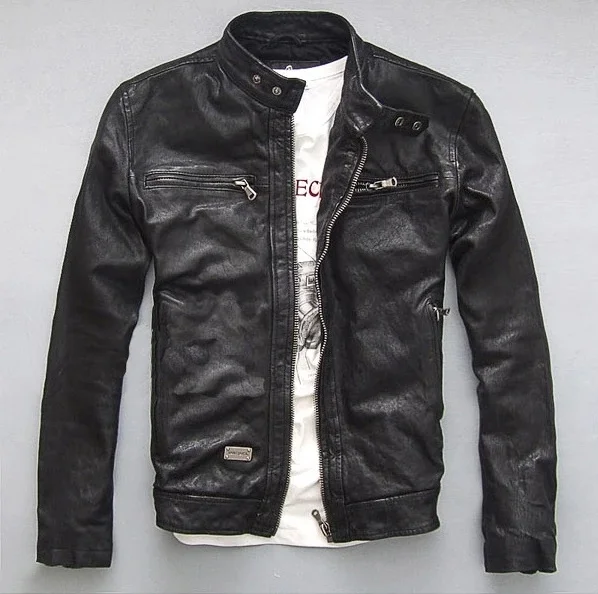 

Spring Autumn 100% Genuine Leather Jacket Men Clothing 2023 Motorcycle Real Sheepskin Coat Man Natural Leather Jaqueta LW