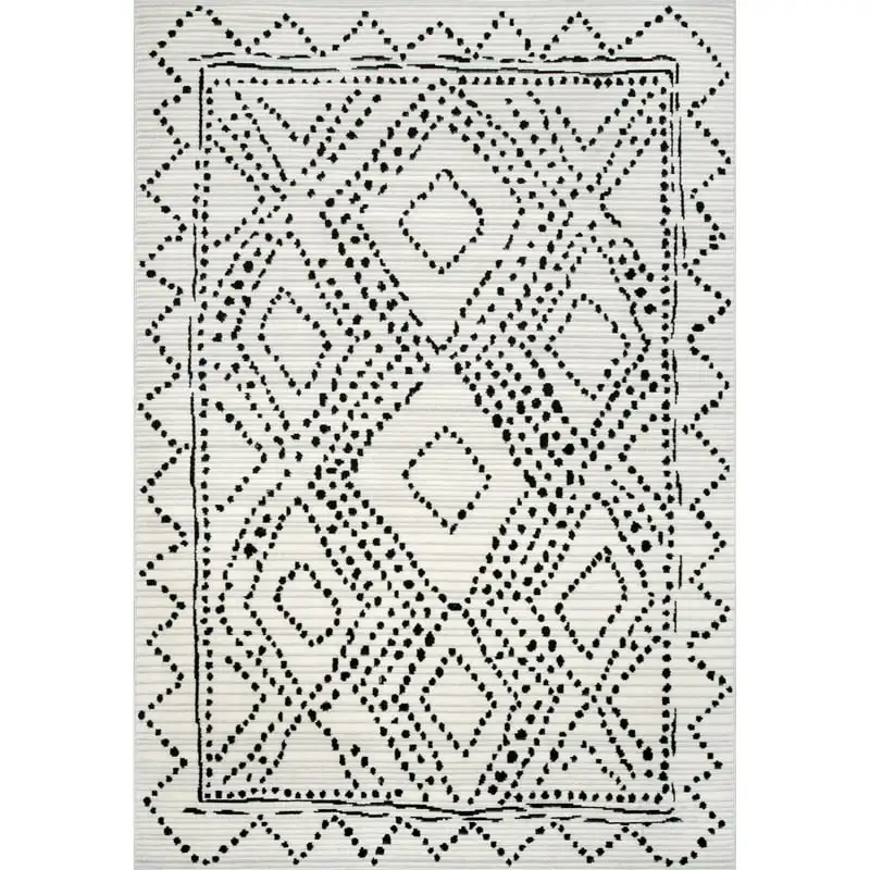 

Dotted Diamond Trellis Accent Rug, 3' x 5', Gray Bathroom carpet Long rug Cute home decor Prayer mats muslim Room decor cute Hom