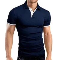 2022 new fashion mens short sleeve t shirt trend stand collar solid color business casual t shirt daily shirt